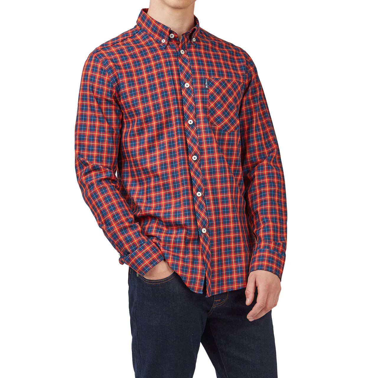 House Tartan Buttondown Shirt with Long Sleeves - Image 2