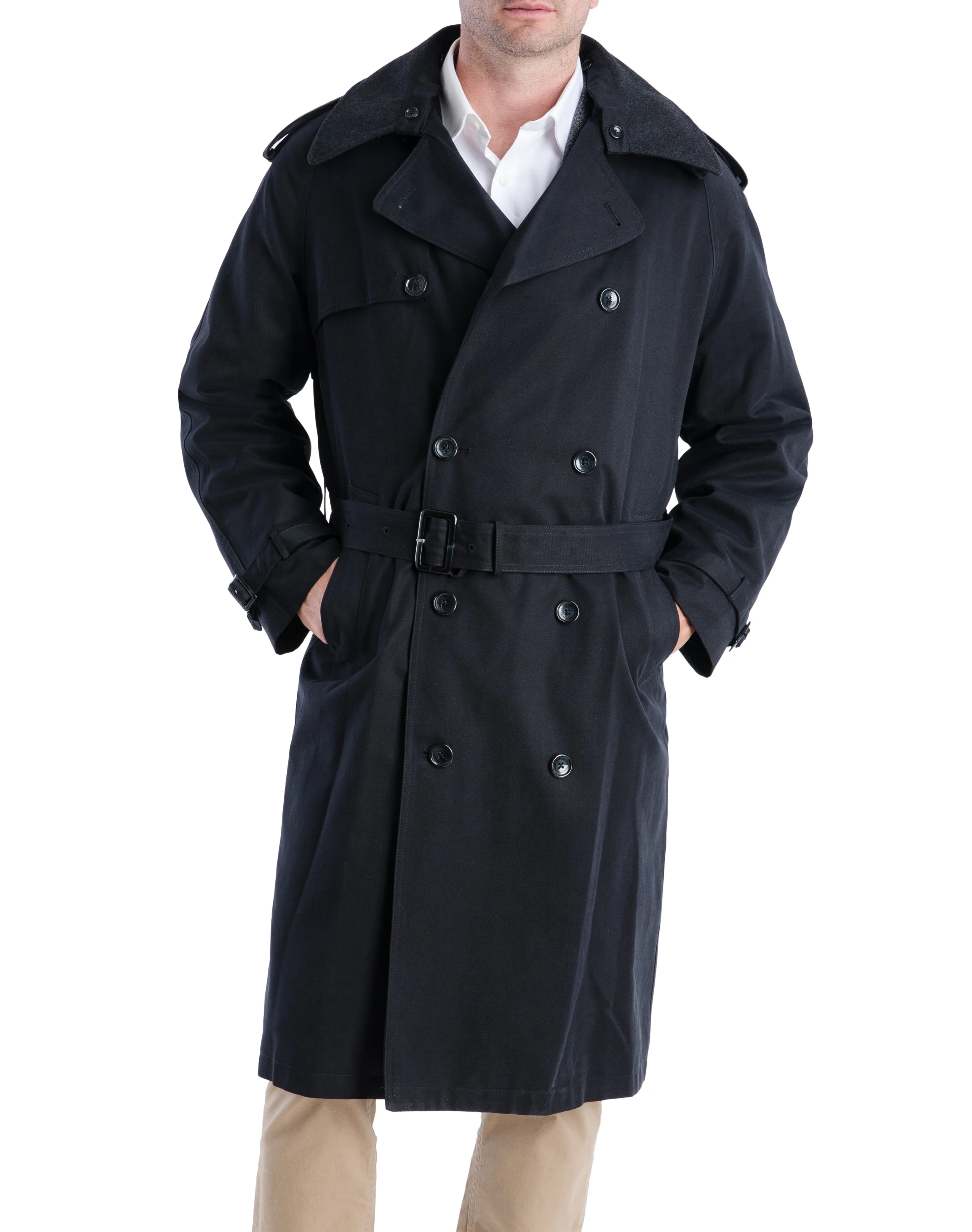 Iconic Double Breasted Trench Coat Black - Image 2