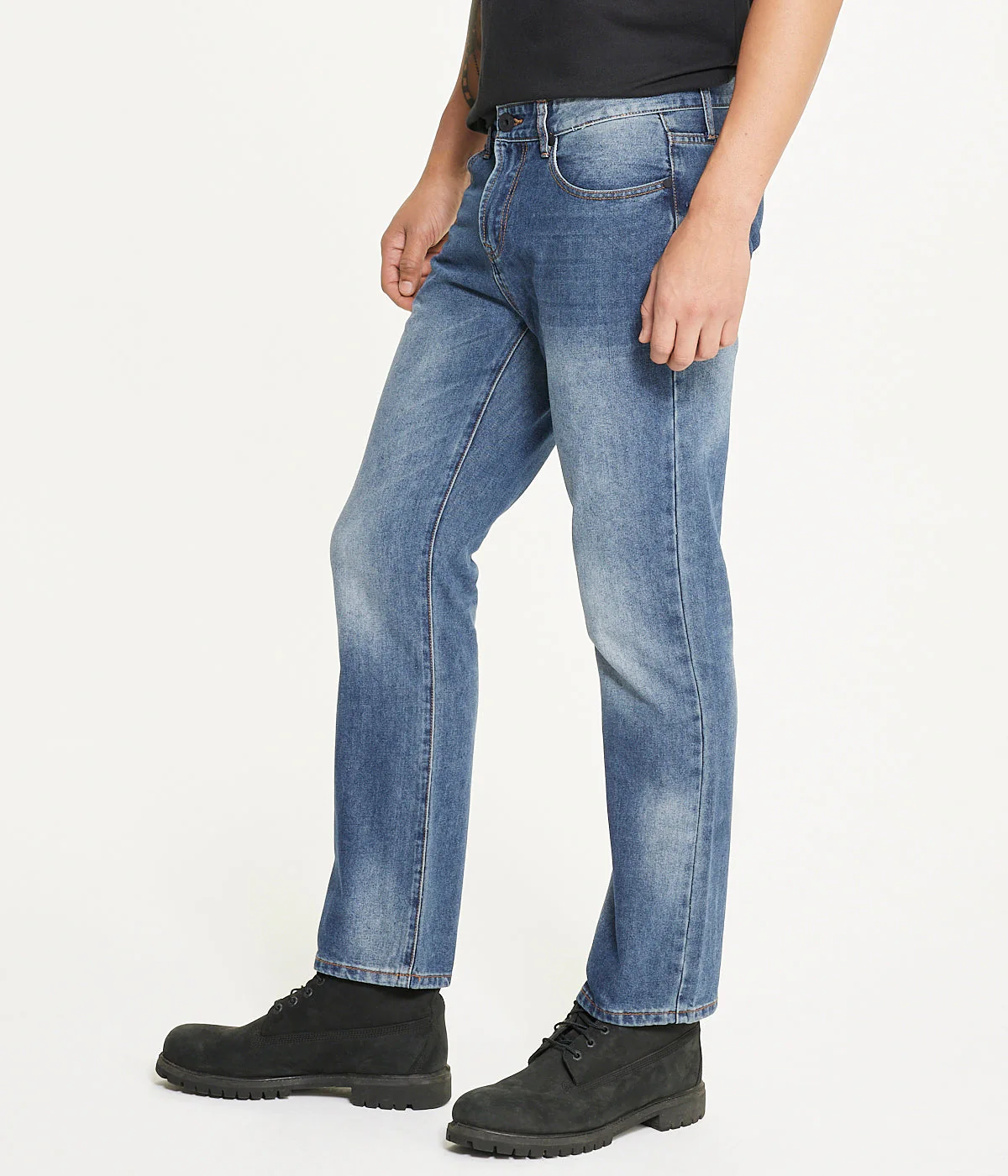 Indigo Wash Rigid Slim Boot Cut Jean - Image 3