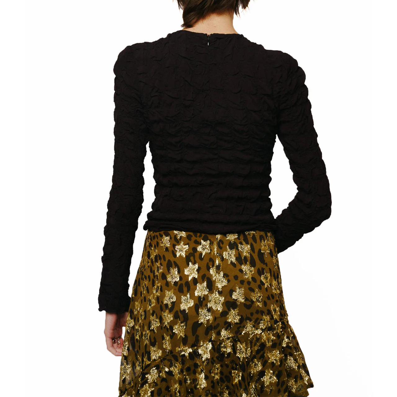 Janet Pucker Effect Long Sleeve Top - Image 3