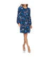 Jewel Neck Long Sleeve Fit & Flare With Trapunto Belt Navy - Image 7