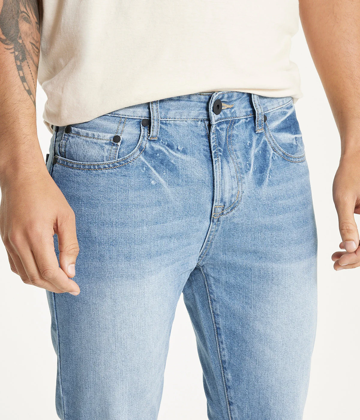 Light Wash Rigid Slim Boot Cut Jean - Image 4