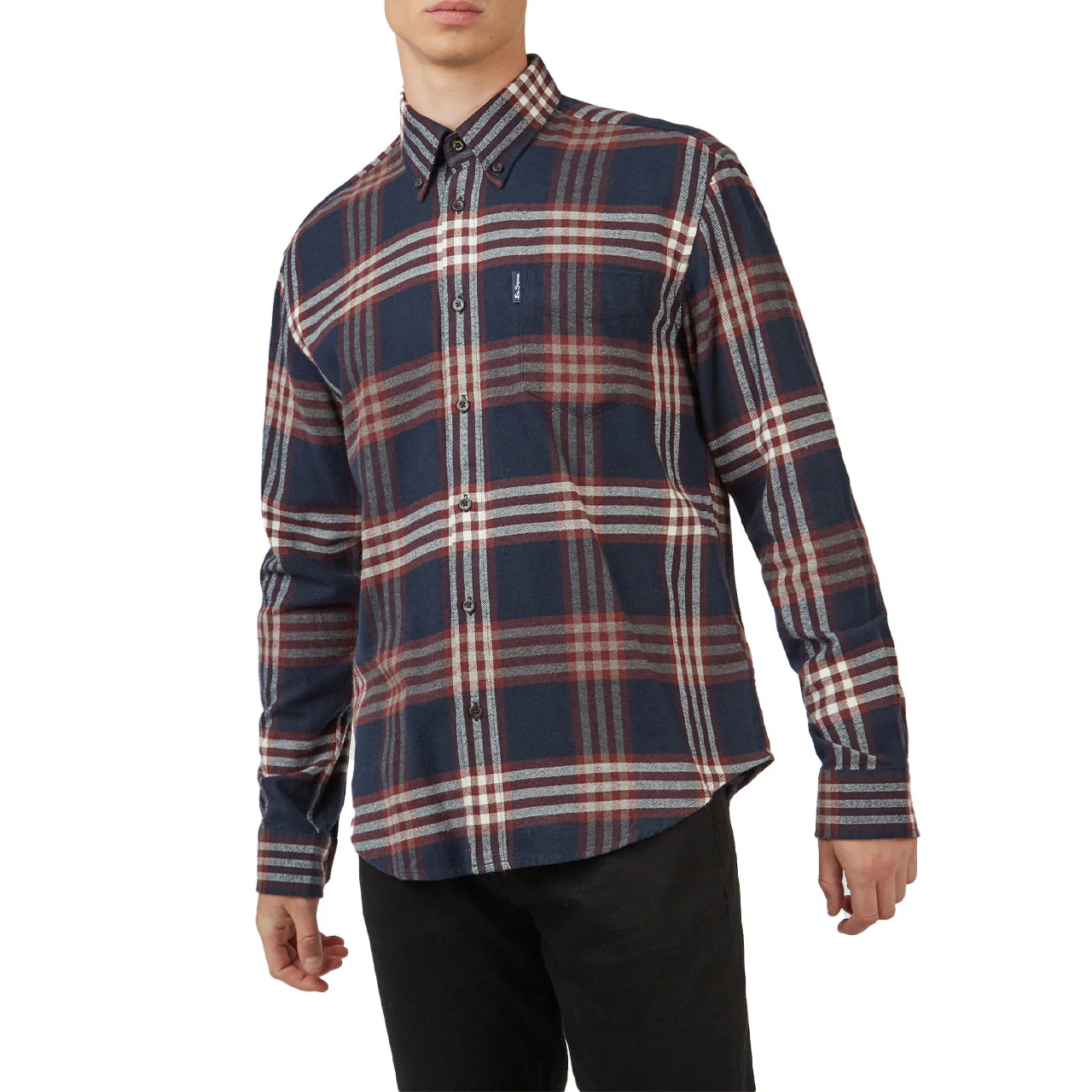 Long Sleeve Oversized Brushed Check Buttondown Shirt - Image 2