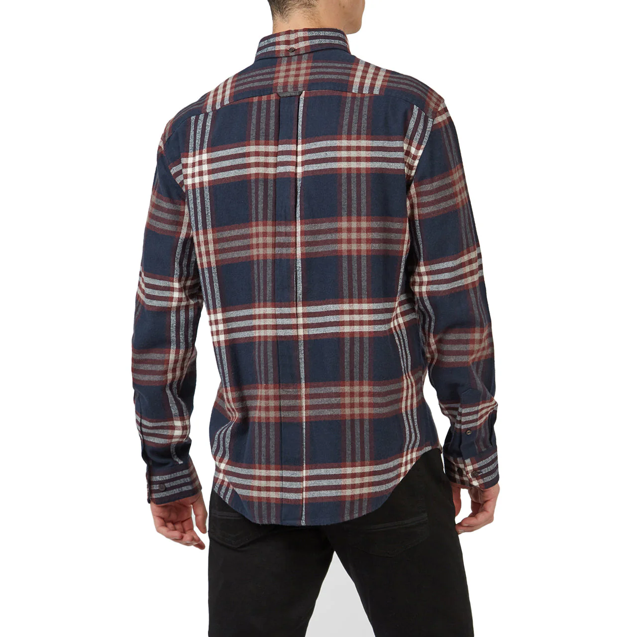 Long Sleeve Oversized Brushed Check Buttondown Shirt - Image 3