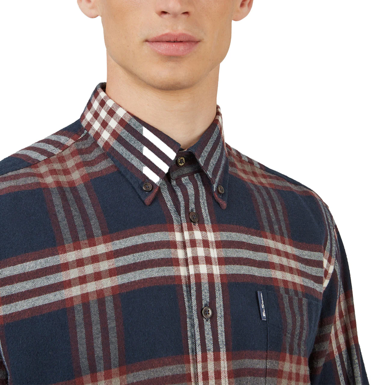 Long Sleeve Oversized Brushed Check Buttondown Shirt - Image 4