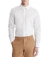 Long Sleeve Solid Stretch Slim Woven Shirt White - Image 5