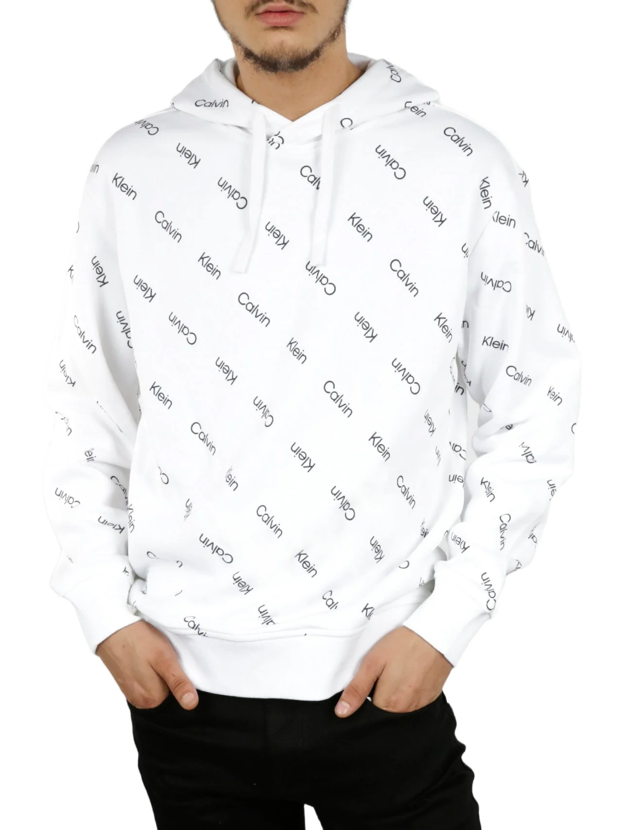Long Sleeves Iconic Allover Pullover Hoodie - Image 2