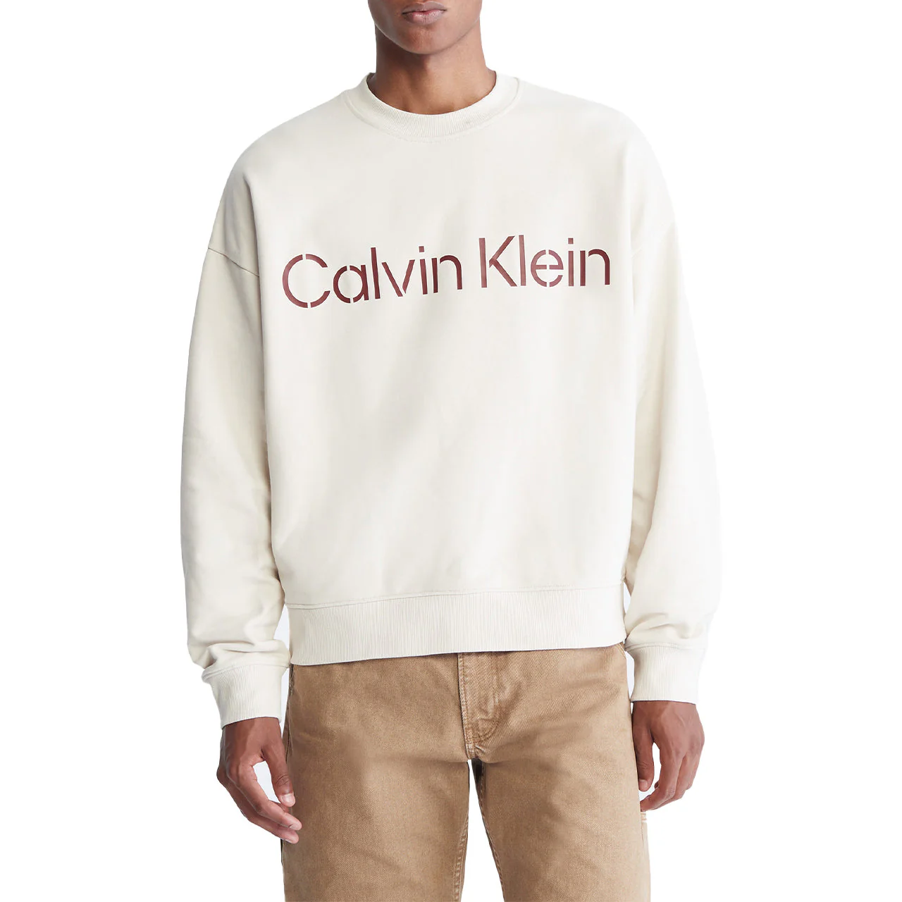 Long Sleeves Relaxed Stencil Crewneck Sweatshirt - Image 3