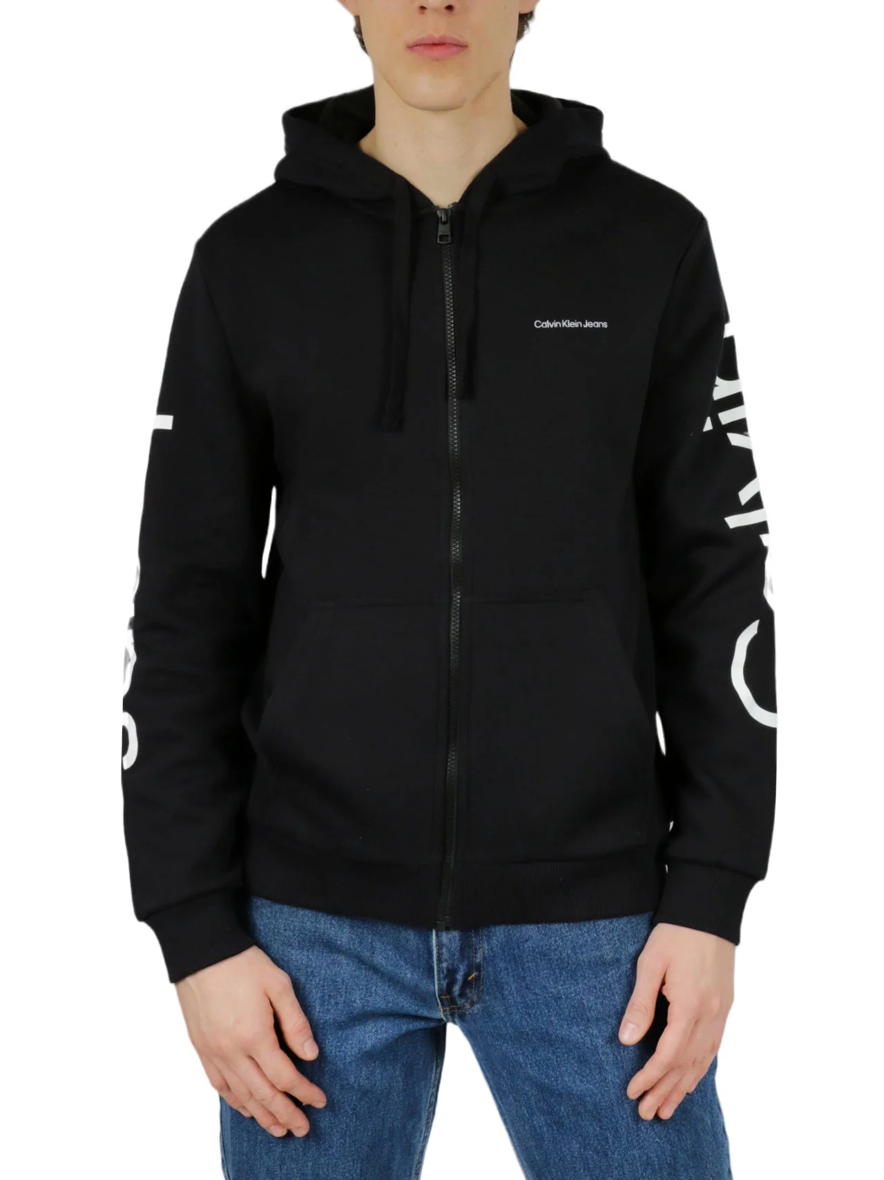 Long Sleeves Traveling Logo Full Zip Hoodie - Image 4