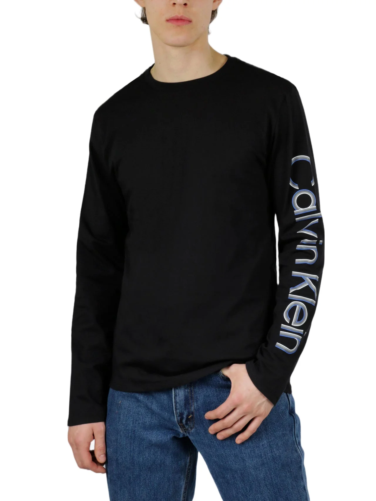 Long Sleeves Vertical Retro Tee - Image 2
