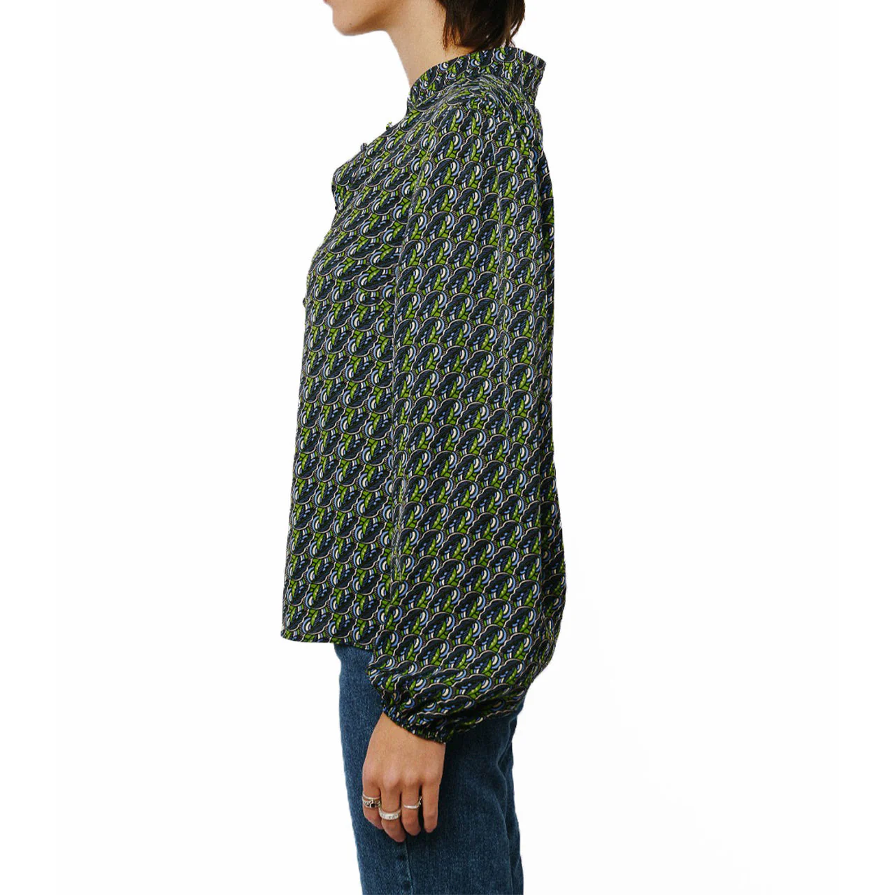 Mavie Button Down Long Sleeve Blouse - Image 3