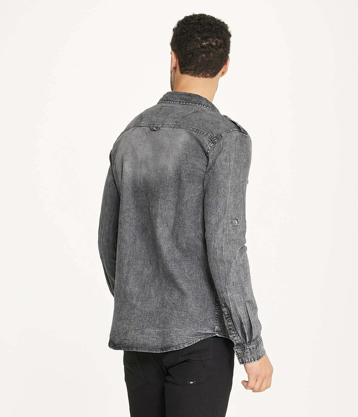 Men's Brooklyn Laundry Long Sleeve Stretch Denim Shirt - Image 2