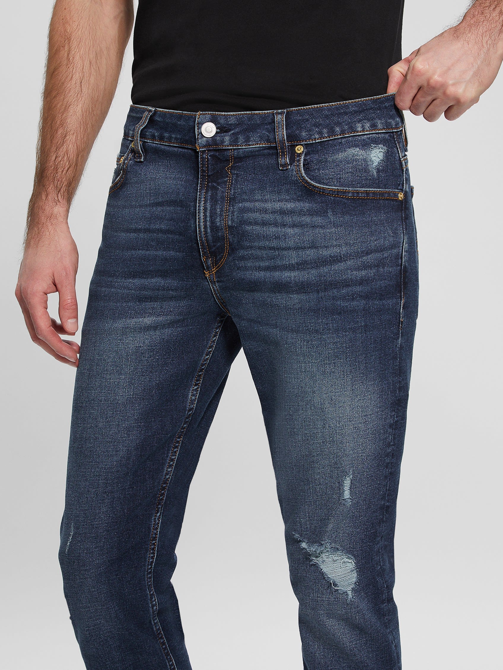 Men's Eco Distressed Tapered Jeans - Image 3