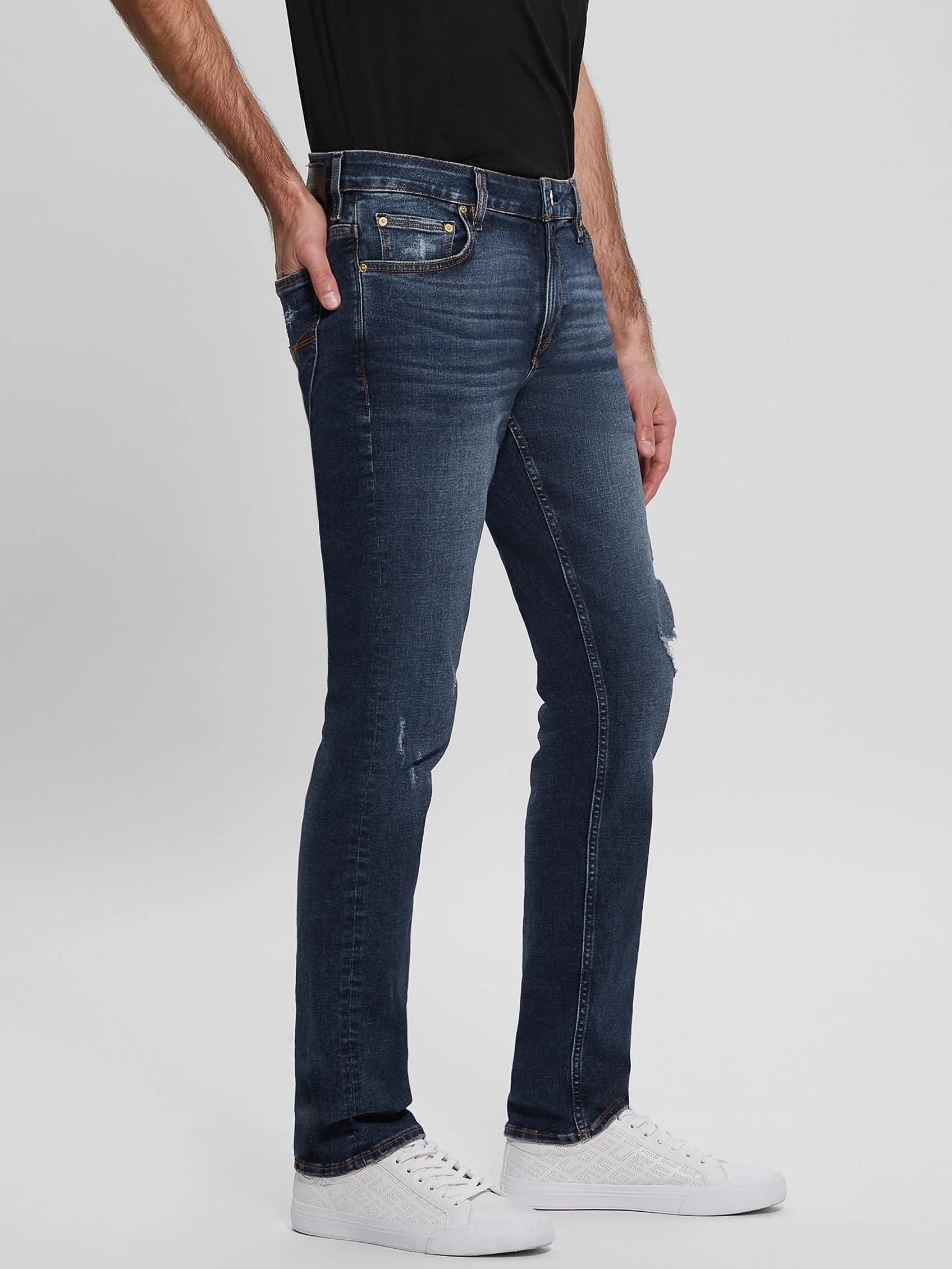 Men's Eco Distressed Tapered Jeans - Image 6
