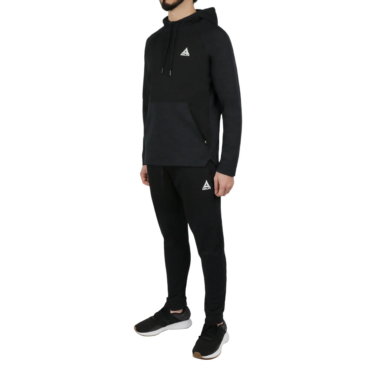 Men's Kangroo Tracksuit in Black - Image 3