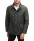 Mens Quilted Barn Coat Dark Green - Image 4