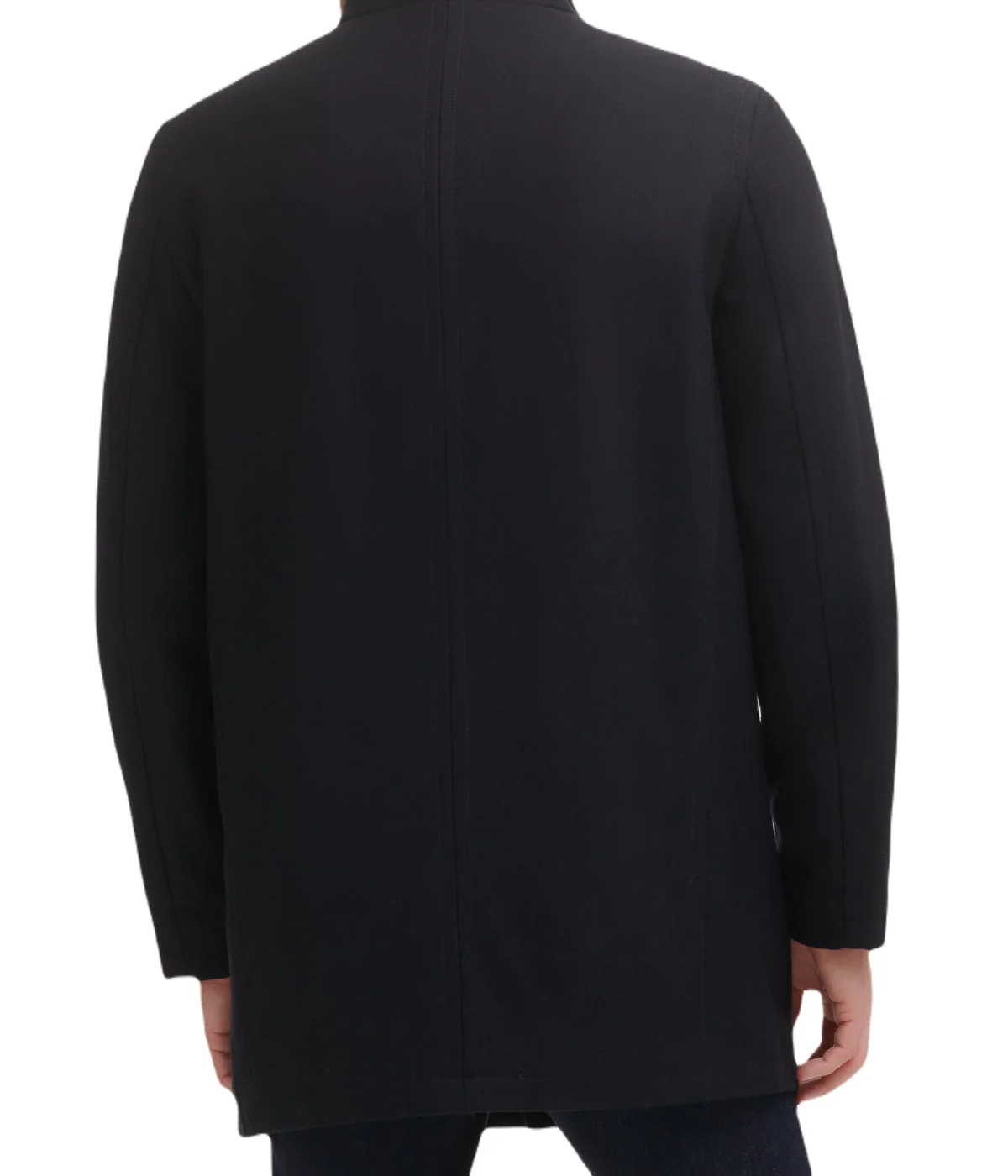 Mens Wool Melton Coat Navy - Image 2