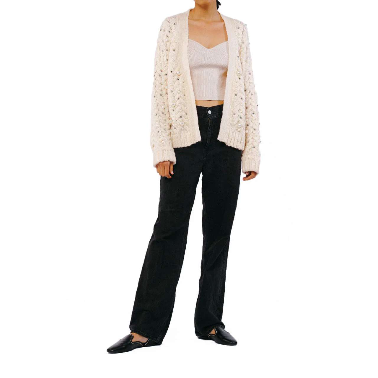 Merina Pearl Trimmed Cardigan - Image 2