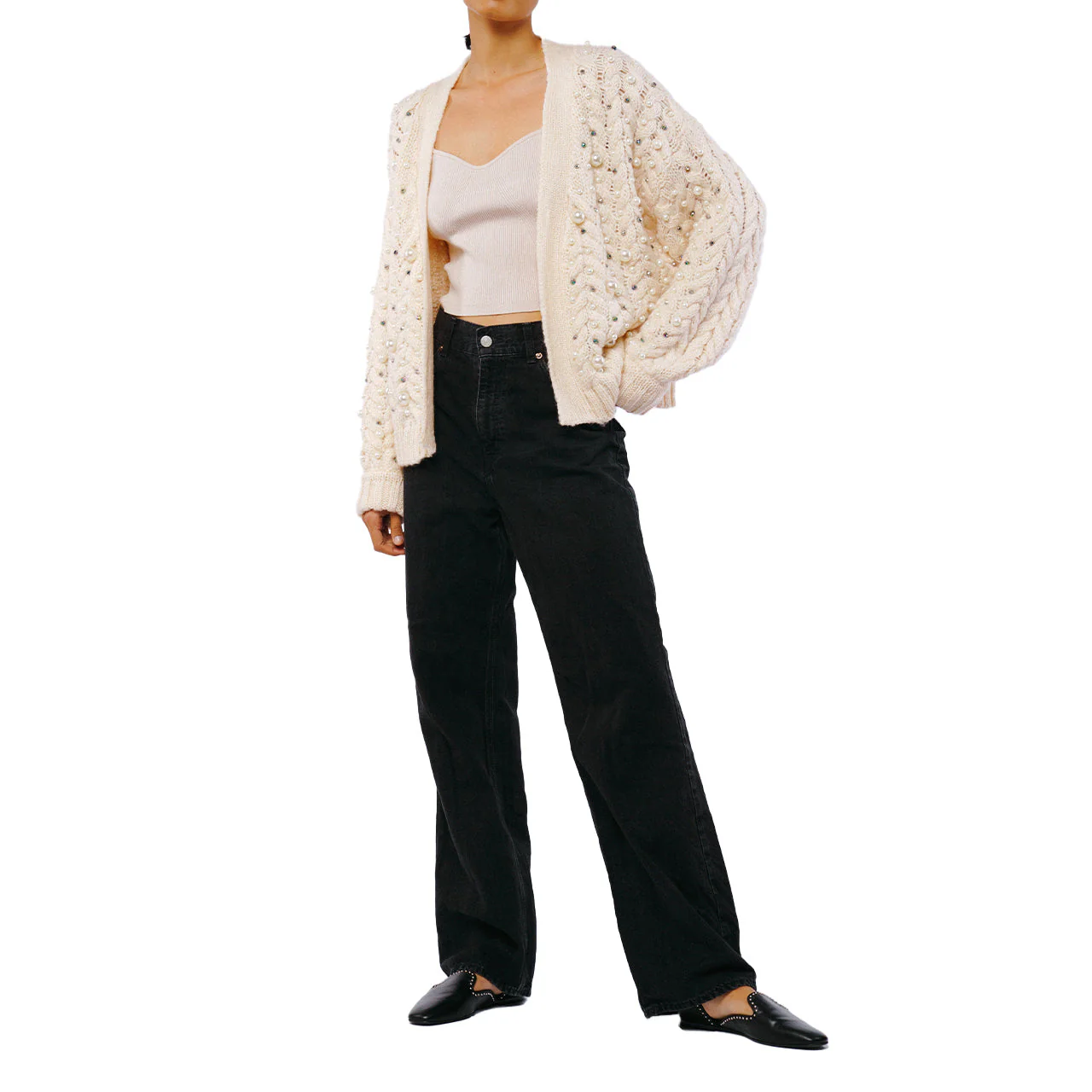Merina Pearl Trimmed Cardigan - Image 3