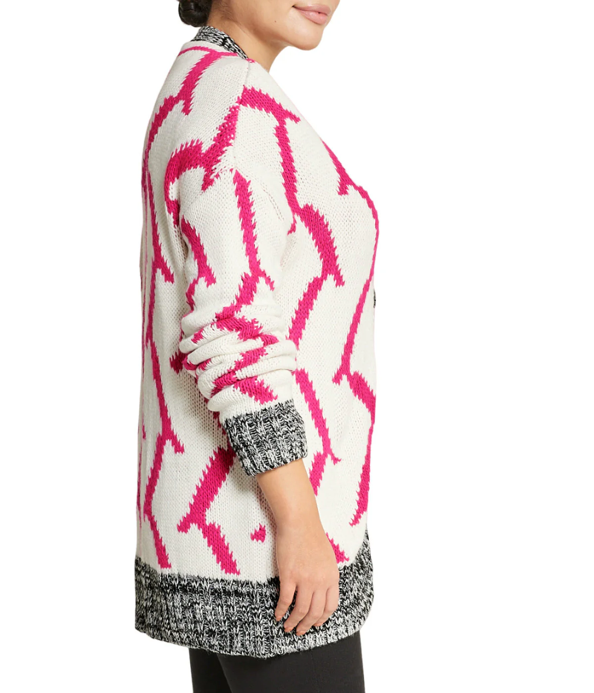 Mixed Media Cardigan - Image 3