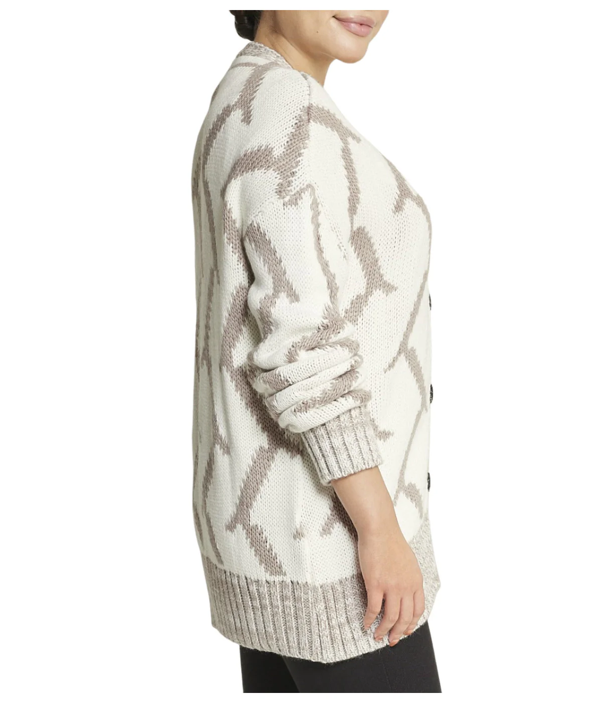 Mixed Media Cardigan - Image 3