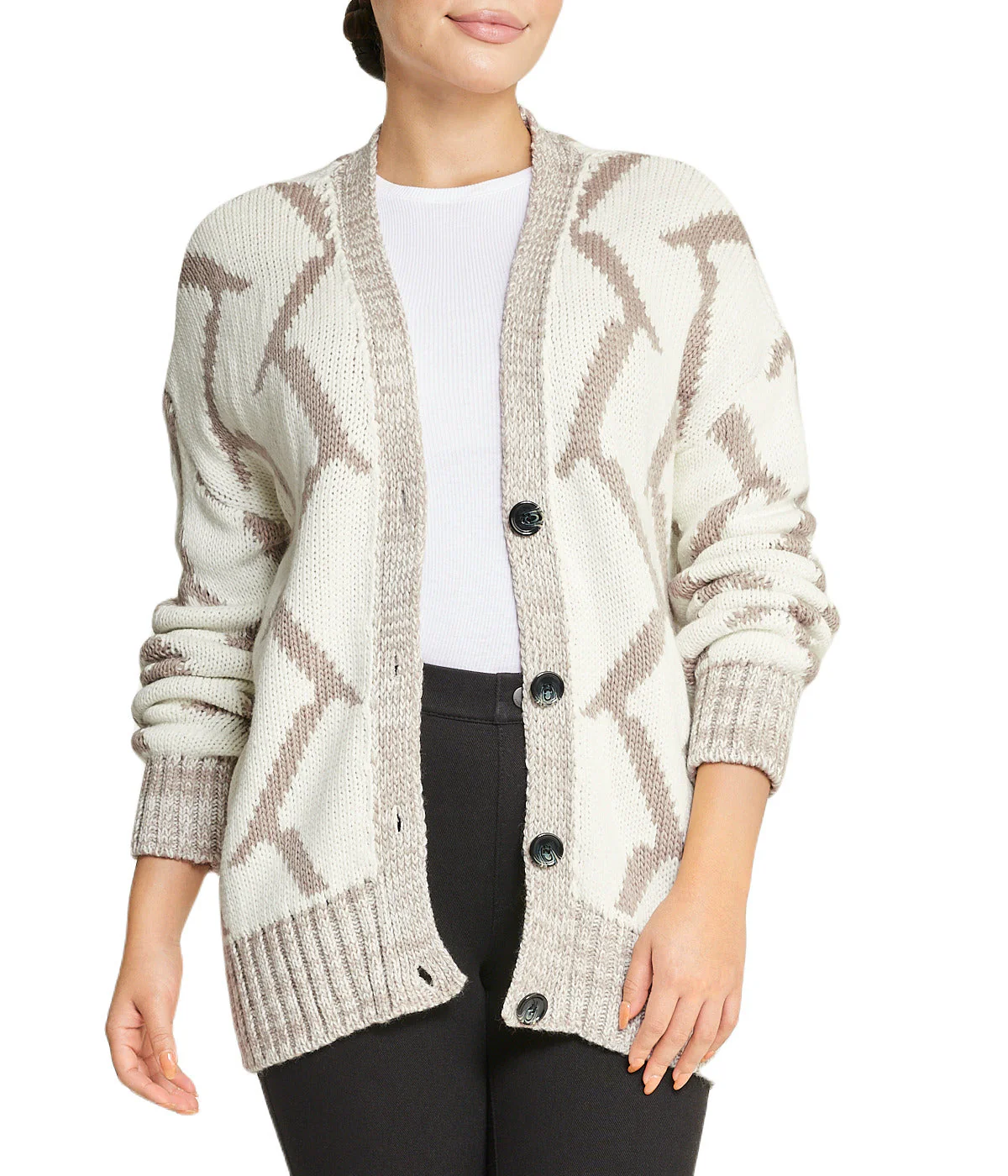 Mixed Media Cardigan - Image 5