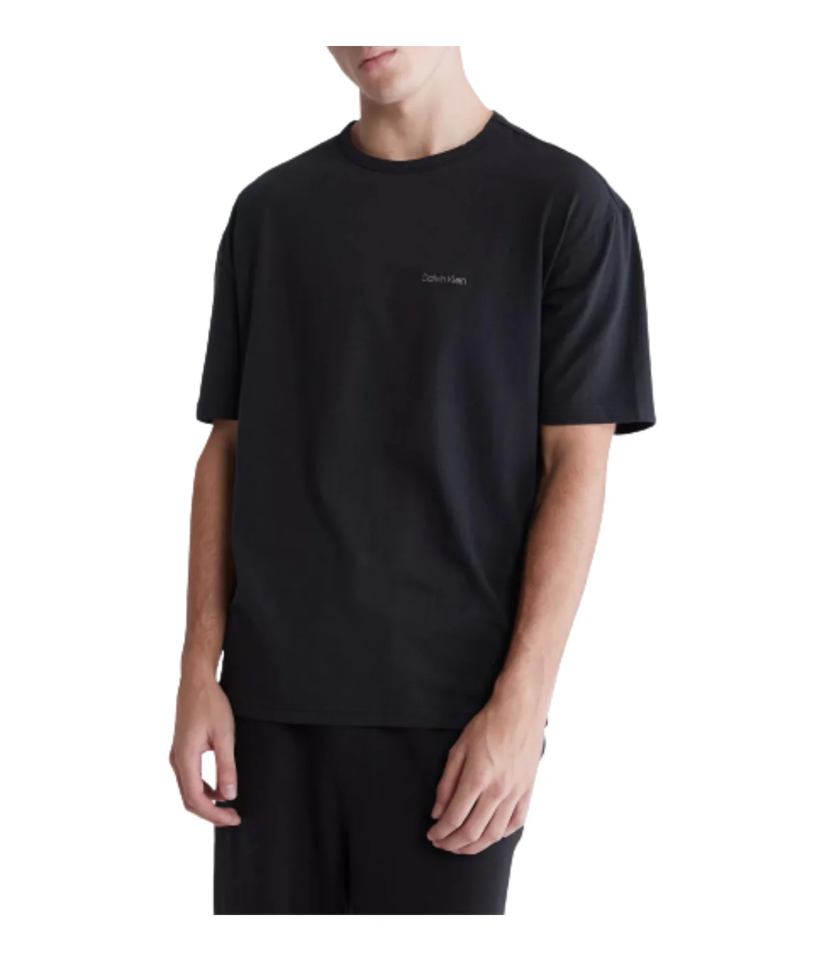 Modern Cotton Short Sleeve Crew Neck Tee Black - Image 4