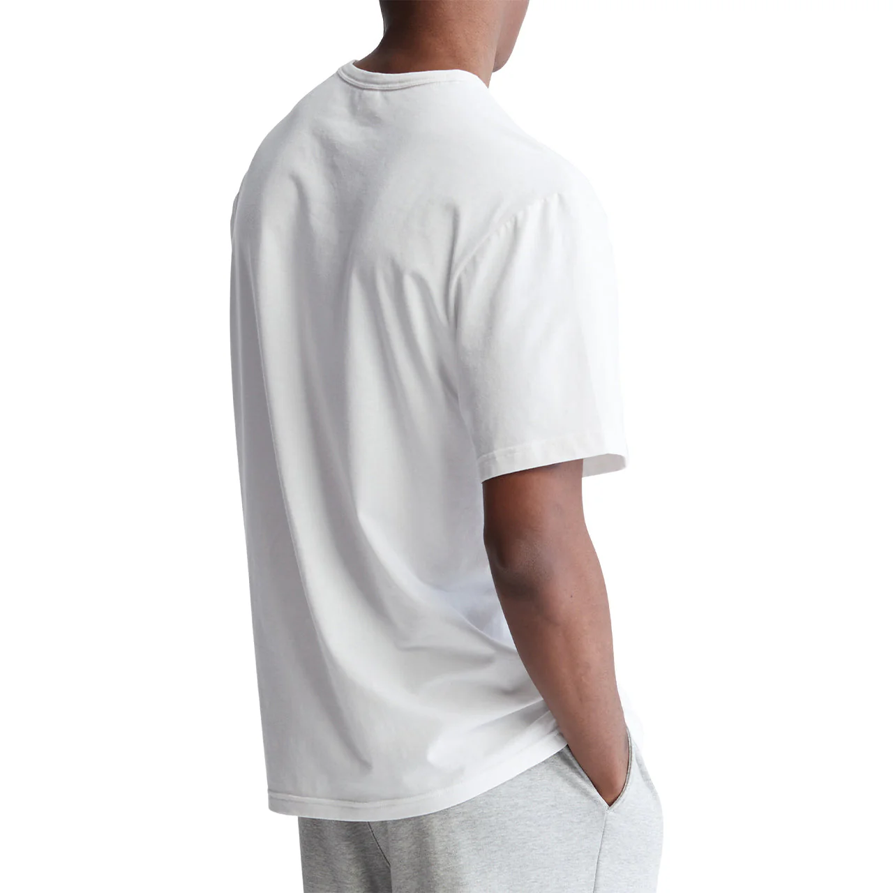 Modern Cotton Short Sleeve Crew Neck Tee White - Image 3