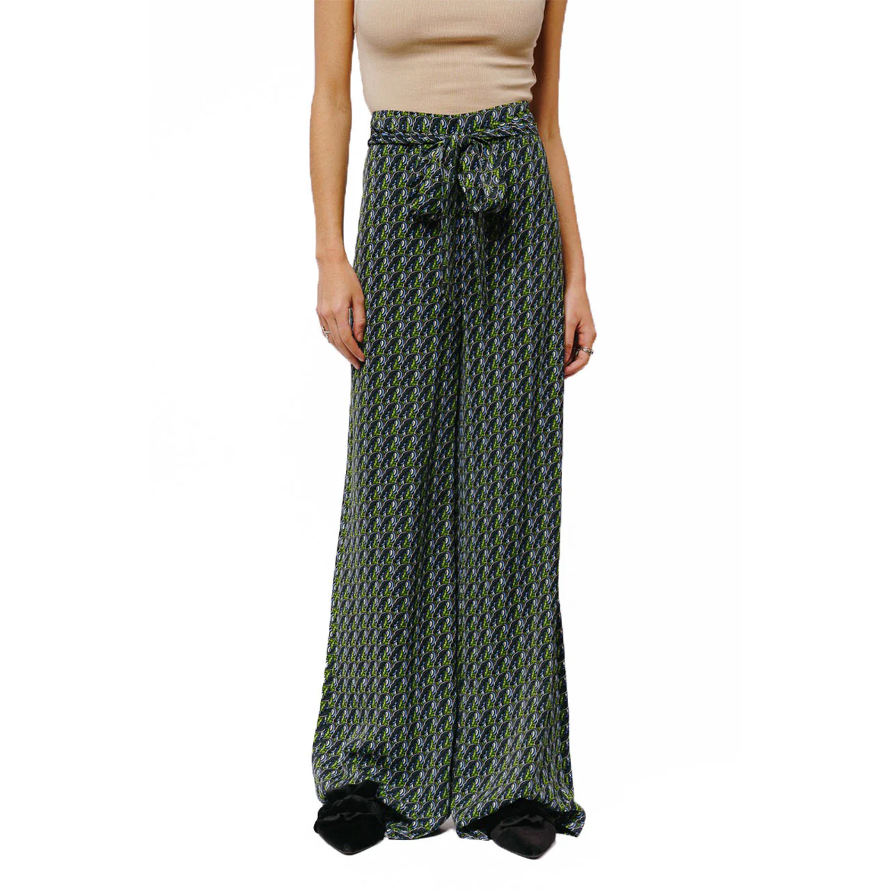 Neela Tie Waist Wide Leg Pant - Image 2