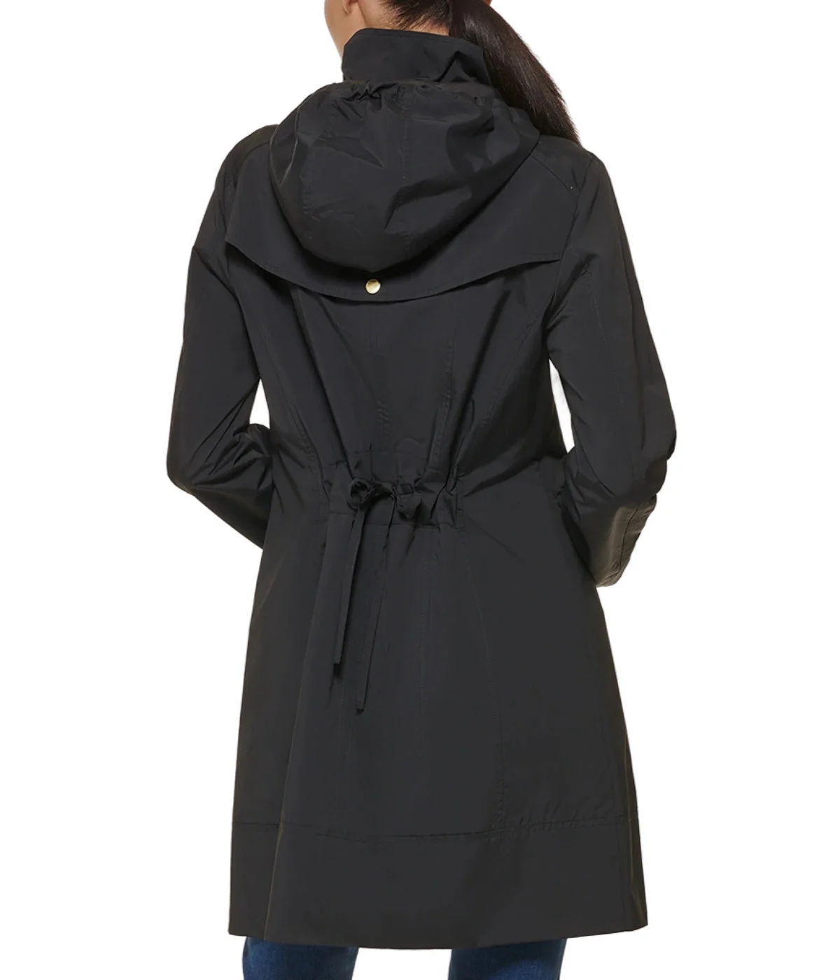 Packable Hooded Anorak Raincoat Black - Image 2