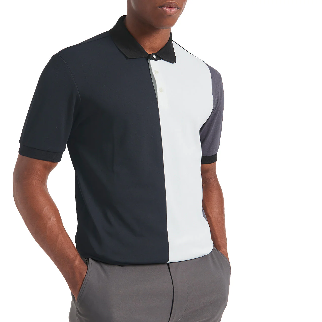 Pique Color Short Sleeve Blocked Polo - Image 9