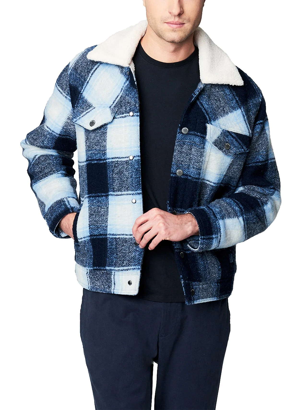 Plaid Shearling Jacket - Image 2