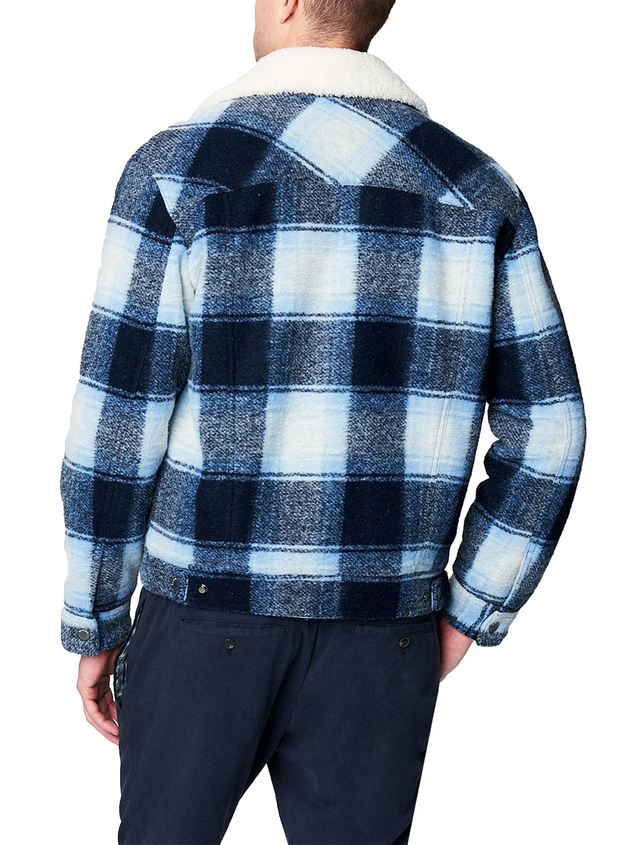 Plaid Shearling Jacket - Image 3