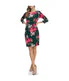 Ptd Velvet Side Tuck Bodycon With 3/4 Sleeve Green Multi - Image 6