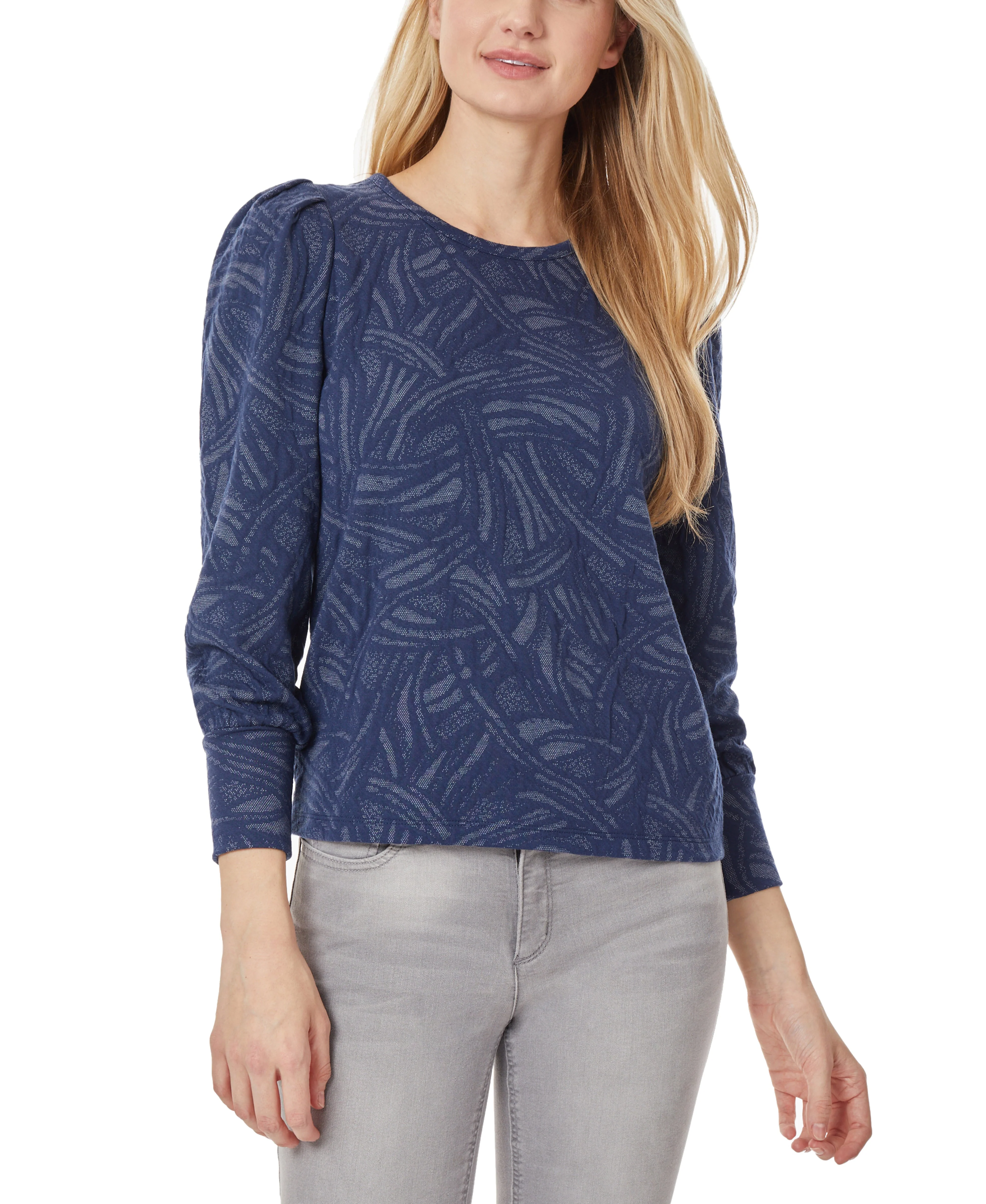 Puff Sleeve Scoop Neck Top - Image 2