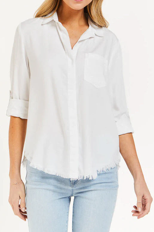 Riley Rolled Tab Sleeve Button Down Shirt Double Chest Pockets - Image 4