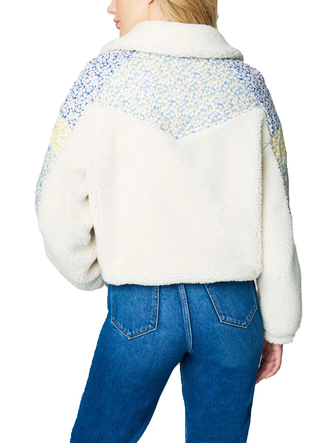 Floral Quilted Sherpa Jacket - Image 2
