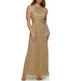 Shirred Halter Gown With Waistband Gold - Image 5