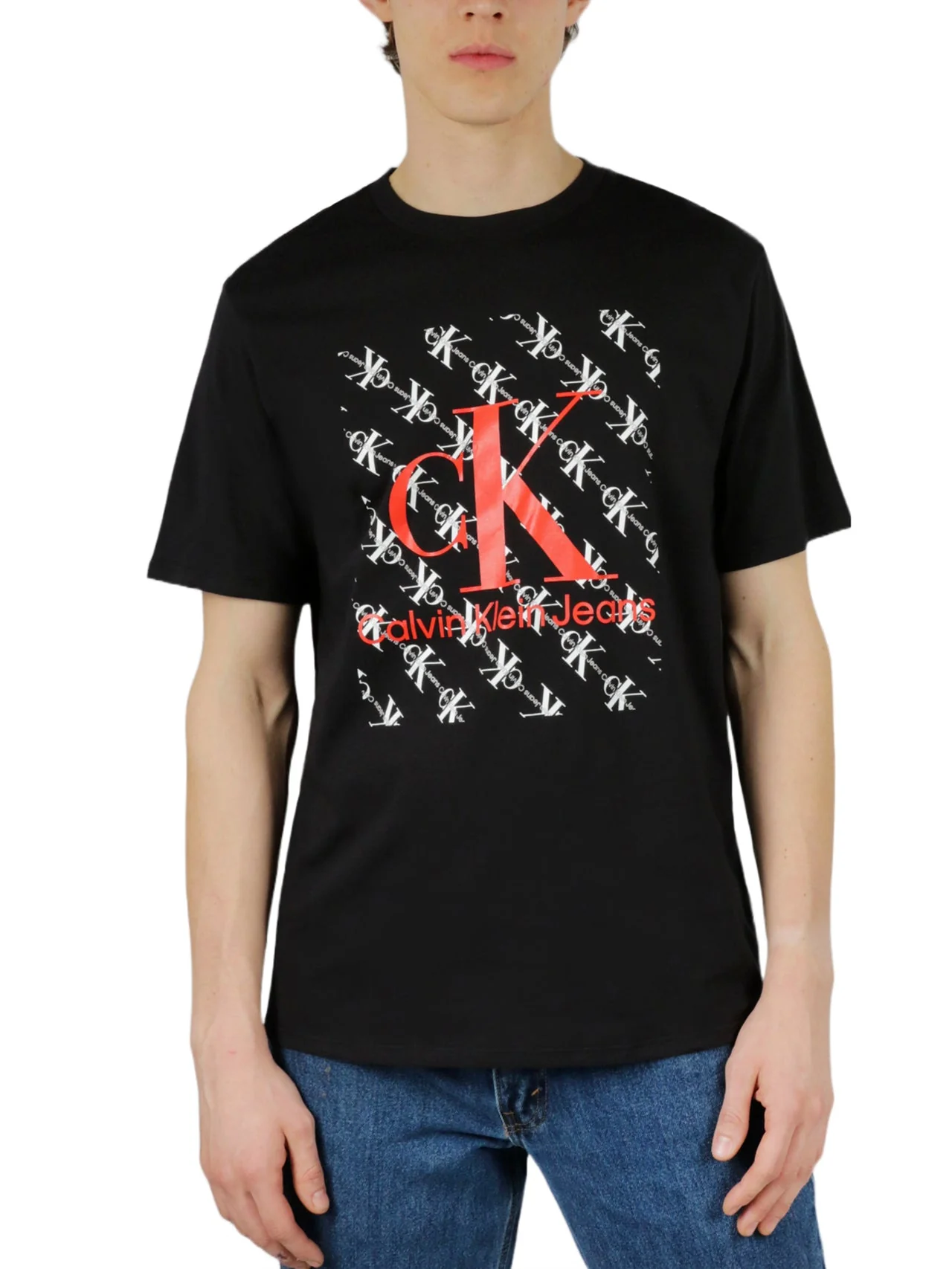 Short Sleeves Block Monogram Jean Tee - Image 2