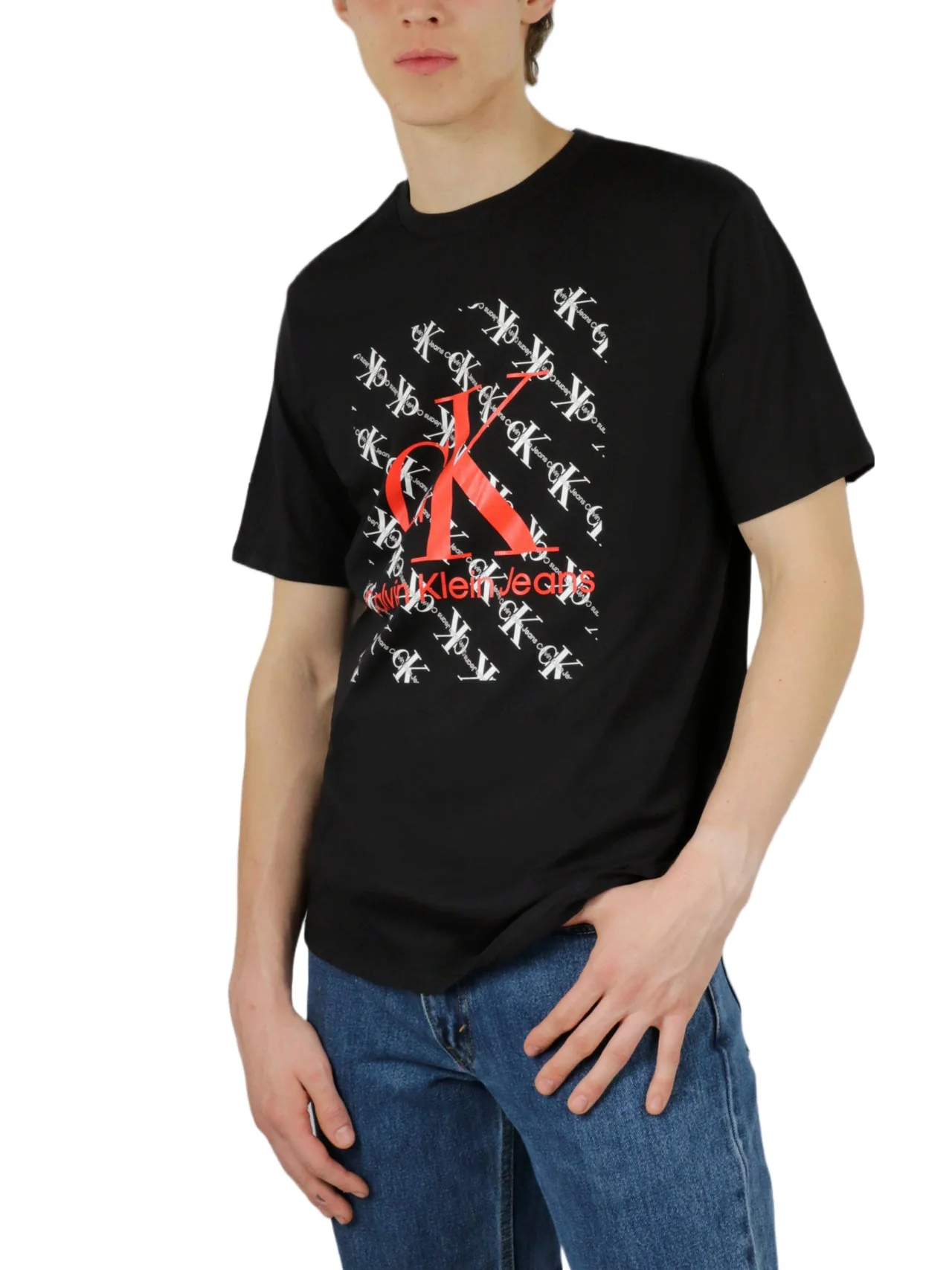Short Sleeves Block Monogram Jean Tee - Image 4