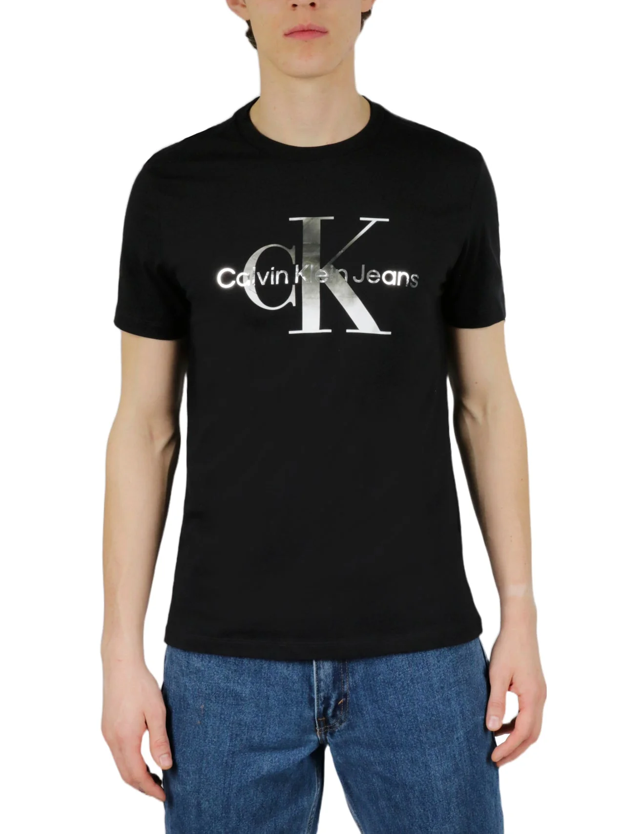 Short Sleeves Gold/Silver Metallic Monogram Tee - Image 4