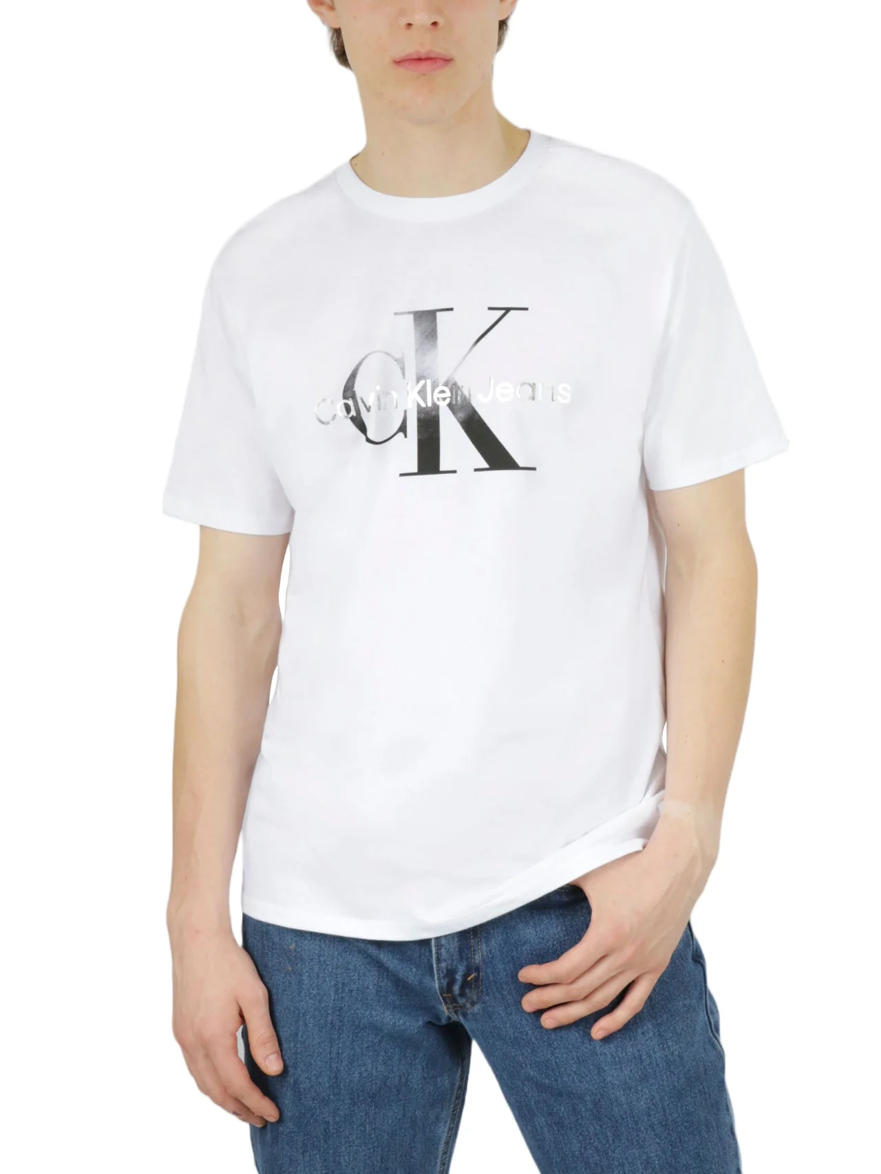 Short Sleeves Gold/Silver Metallic Monogram Tee - Image 4