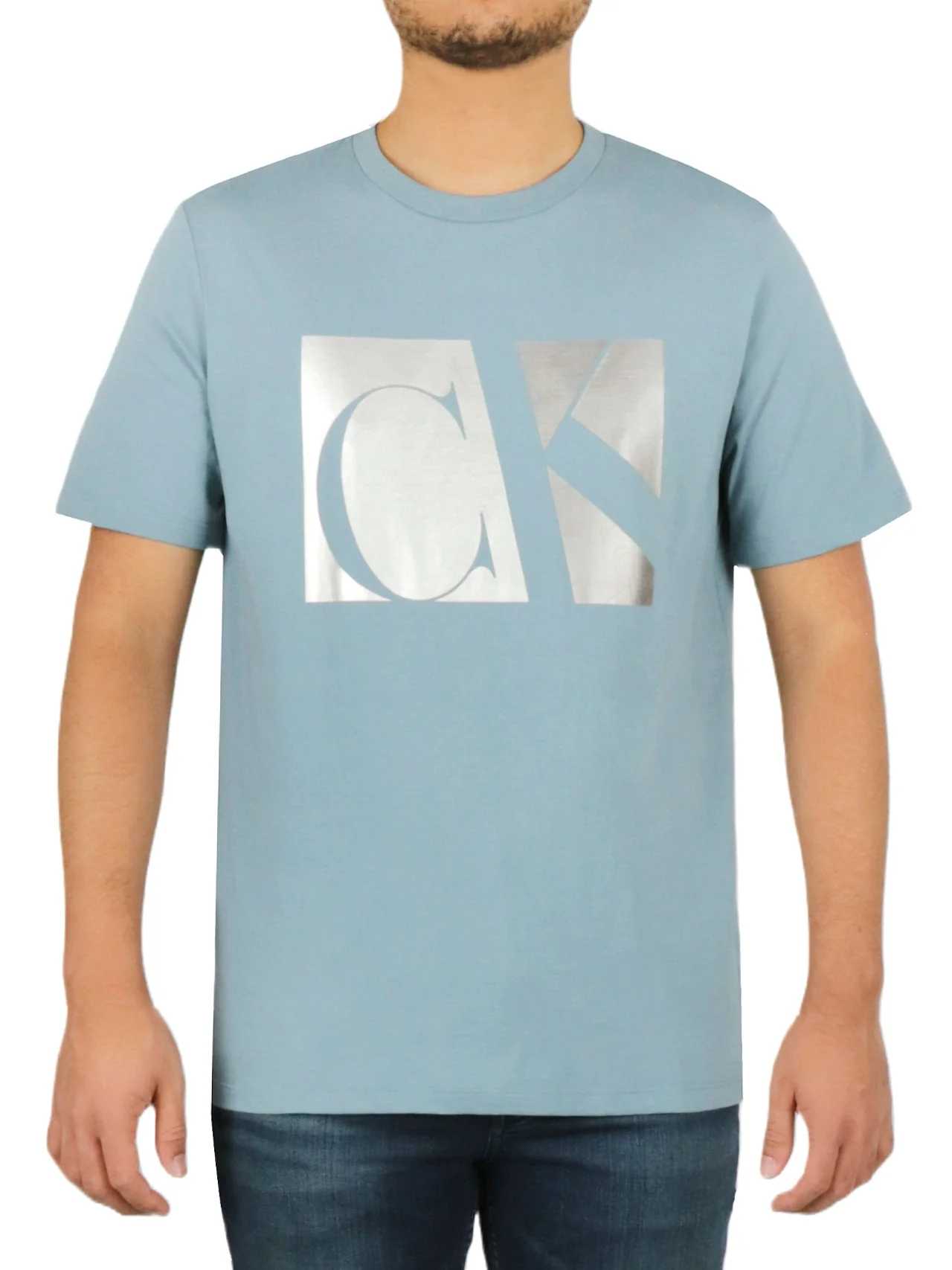 Short Sleeves Matte Metallic Monogram Tee - Image 5
