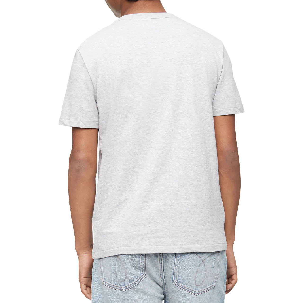 Short Sleeves Smooth Cotton Solid Crewneck Tee - Image 2