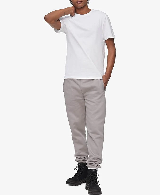 Short Sleeves Smooth Cotton Solid Crewneck Tee - Image 5
