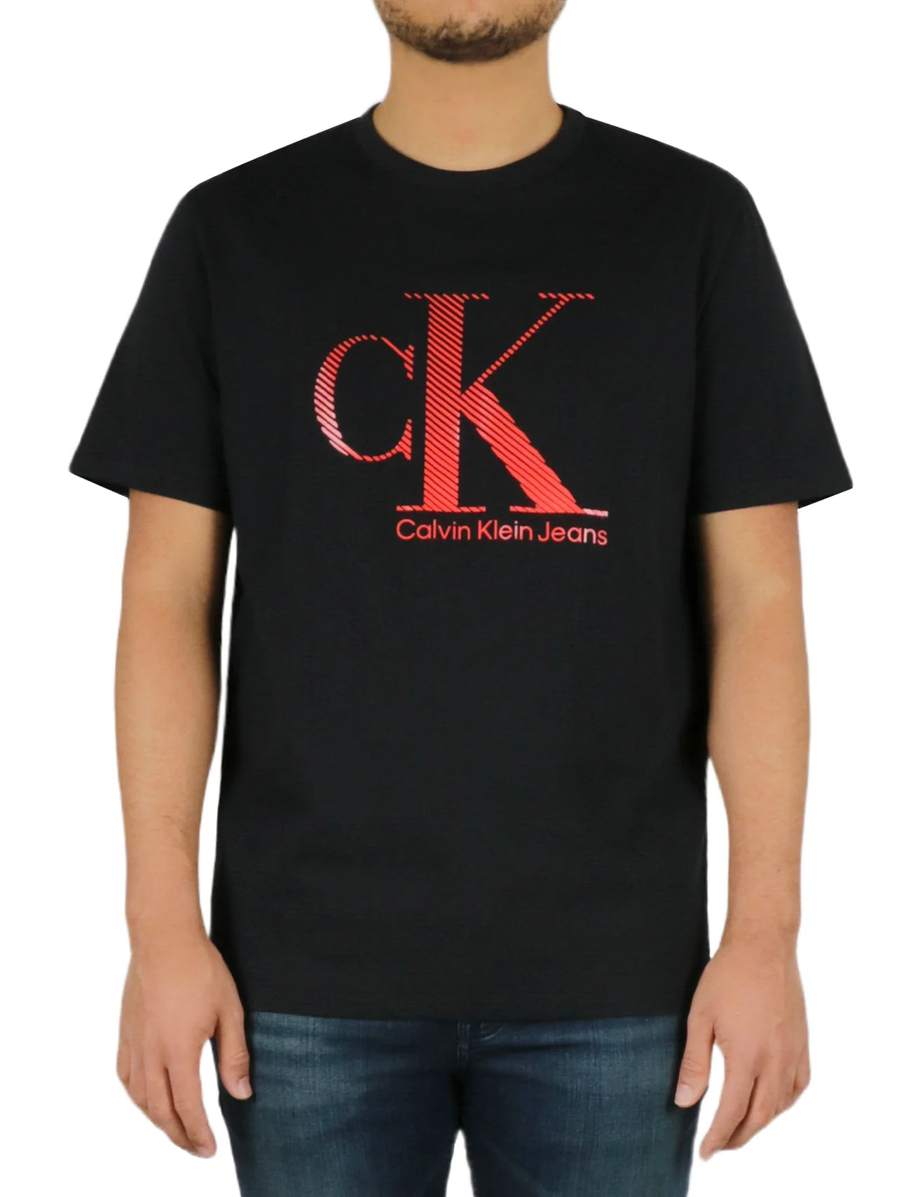 Short Sleeves Textured Monogram Tee - Image 2