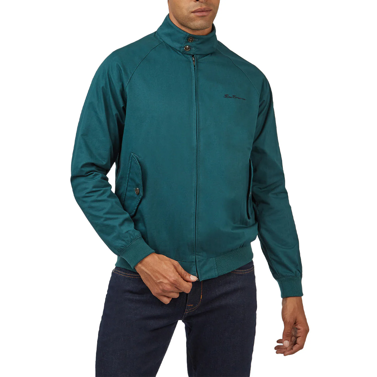 Signature Harrington Jacket with 2-Button Collar - Image 10