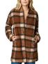 Simple Plaid Cocoon Coat - Image 5
