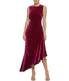 Sleeveless Cocktail Midi W/ Ruffle Fuschia - Image 5