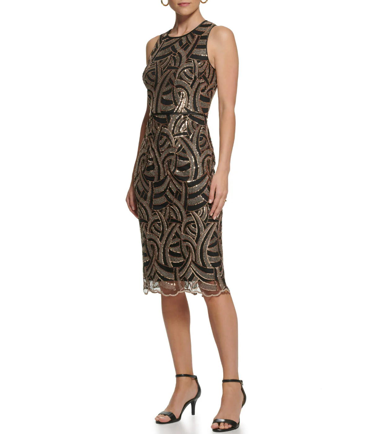 Sleeves Bodycon Black Gold - Image 3